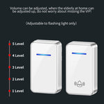 A80 Wireless USB Doorbell for Home 150m Range 60 Melodies 5 Volume Levels Door Chime, 1 Transmitter + 2 Receivers