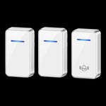 A80 Wireless USB Doorbell for Home 150m Range 60 Melodies 5 Volume Levels Door Chime, 1 Transmitter + 2 Receivers