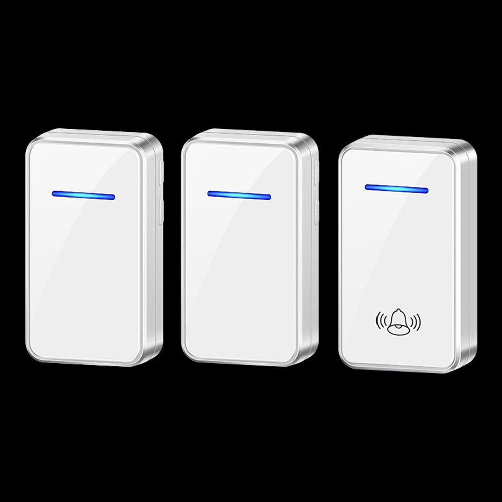 A80 Wireless USB Doorbell for Home 150m Range 60 Melodies 5 Volume Levels Door Chime, 1 Transmitter + 2 Receivers