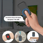 A18 For Elderly SOS Emergency Call Button 60 Melodies Adjustable Volume 300m Wireless Alarm System, 1 Watch Button + 1 EU Plug Receiver