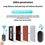 A18 For Elderly SOS Emergency Call Button 60 Melodies Adjustable Volume 300m Wireless Alarm System, 1 Watch Button + 1 EU Plug Receiver