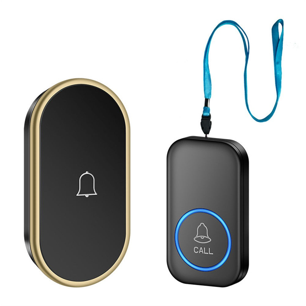 A18 For Elderly SOS Emergency Call Button 60 Melodies Adjustable Volume 300m Wireless Alarm System, 1 Lanyard Button + 1 EU Plug Receiver