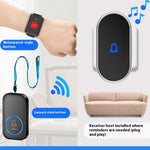 A18 For Elderly SOS Emergency Call Button 60 Melodies Adjustable Volume 300m Wireless Alarm System, 1 Lanyard Button + 1 EU Plug Receiver