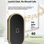A18 For Elderly SOS Emergency Call Button 60 Melodies Adjustable Volume 300m Wireless Alarm System, 1 Lanyard Button + 1 EU Plug Receiver