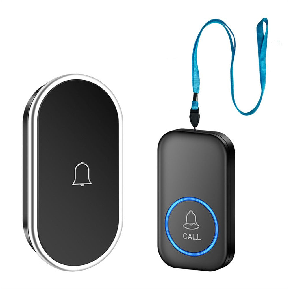 A18 For Elderly SOS Emergency Call Button 60 Melodies Adjustable Volume 300m Wireless Alarm System, 1 Lanyard Button + 1 EU Plug Receiver
