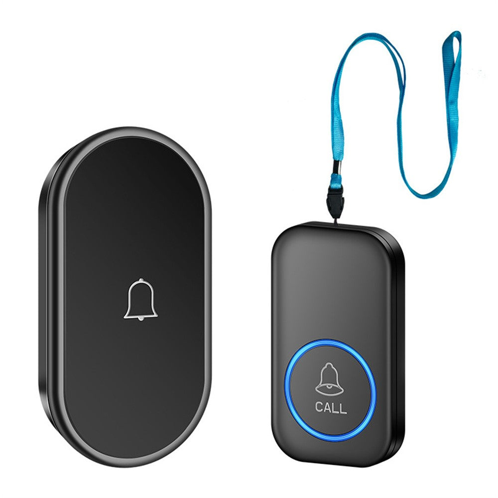 A18 For Elderly SOS Emergency Call Button 60 Melodies Adjustable Volume 300m Wireless Alarm System, 1 Lanyard Button + 1 EU Plug Receiver