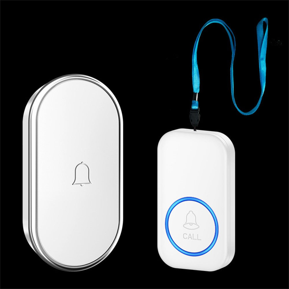A18 For Elderly SOS Emergency Call Button 60 Melodies Adjustable Volume 300m Wireless Alarm System, 1 Lanyard Button + 1 EU Plug Receiver