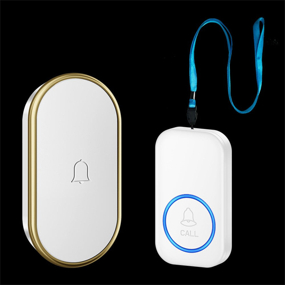 A18 For Elderly SOS Emergency Call Button 60 Melodies Adjustable Volume 300m Wireless Alarm System, 1 Lanyard Button + 1 EU Plug Receiver