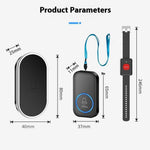 A18 For Elderly SOS Emergency Call Button 60 Melodies Adjustable Volume 300m Wireless Alarm System, 2 Watch Buttons + 1 EU Plug Receiver