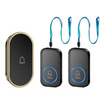 A18 For Elderly SOS Emergency Call Button 60 Melodies Adjustable Volume 300m Wireless Alarm System, 2 Lanyard Buttons + 1 EU Plug Receiver
