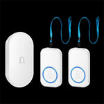 A18 For Elderly SOS Emergency Call Button 60 Melodies Adjustable Volume 300m Wireless Alarm System, 2 Lanyard Buttons + 1 EU Plug Receiver