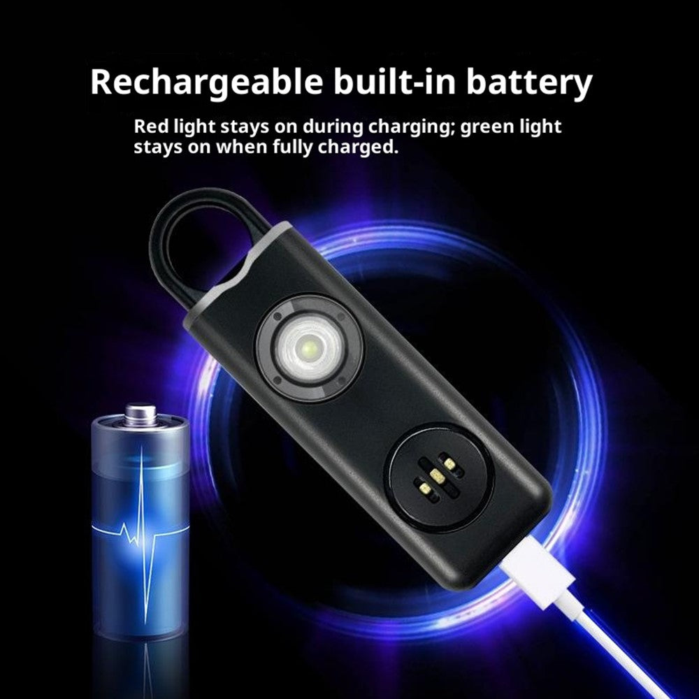 AF-2004 Personal Alarm Keychain Self Defense Device Rechargeable Electronic Safety Alarm for Students