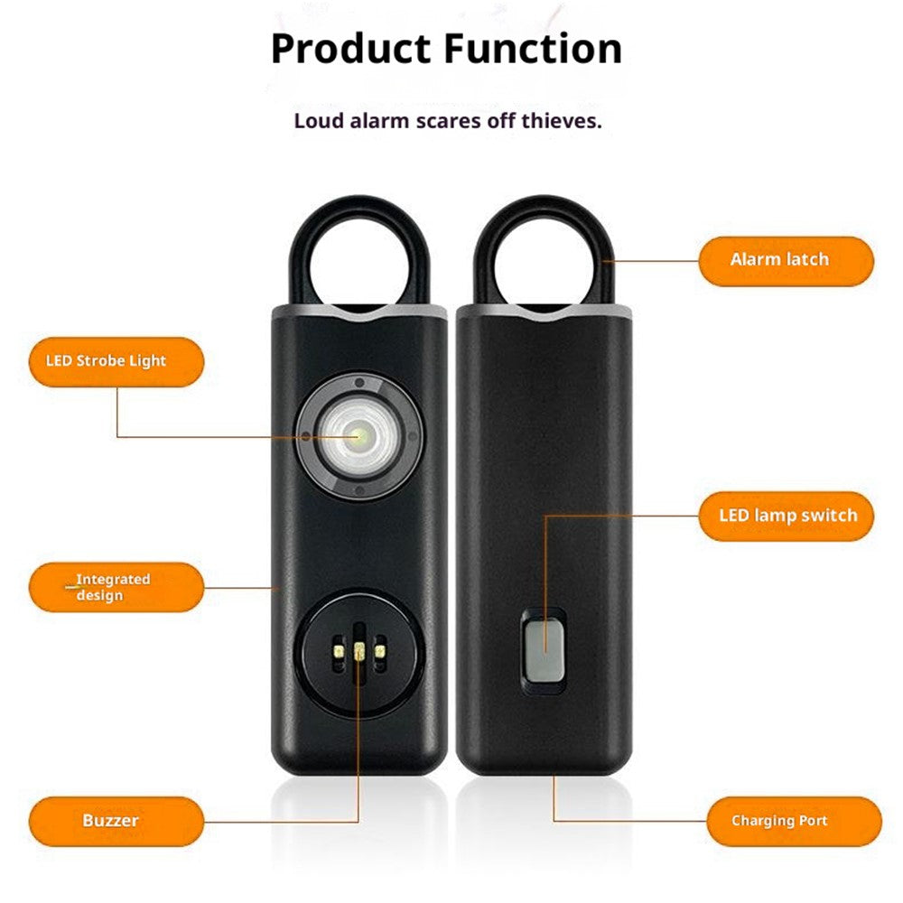AF-2004 Personal Alarm Keychain Self Defense Device Rechargeable Electronic Safety Alarm for Students