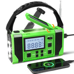 EGR-168-WB LCD-skärm Soldriven handvev AM/FM-radio SOS-alarm 10000mAh powerbank med LED-ficklampa