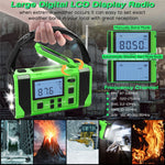 EGR-168-WB LCD-skärm Soldriven handvev AM/FM-radio SOS-alarm 10000mAh powerbank med LED-ficklampa