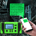 EGR-168-WB LCD-skärm Soldriven handvev AM/FM-radio SOS-alarm 10000mAh powerbank med LED-ficklampa