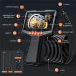 G41 5m Cable 8mm Single Lens 4.3 Inch IPS Screen Industrial Endoscope HD Handheld Inspection Camera