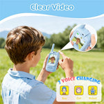 JK200 1 Pair 2.0 Inch Screen Interactive Video Walkie Talkie Set for Children 150-500m Range Communication