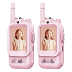 JK200 1 Pair 2.0 Inch Screen Interactive Video Walkie Talkie Set for Children 150-500m Range Communication