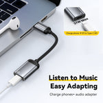 ESSAGER 15cm 2-i-1 lydadapter Type-C hun til iP han Opladning Lyd DAC Digital Afkodning