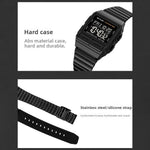 SKMEI 2475 Square Digital Watch for Students Chronograph Electronic Wristwatch with EL Backlight