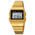 SKMEI 2475 Square Digital Watch for Students Chronograph Electronic Wristwatch with EL Backlight