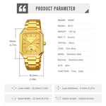 SKMEI 9373 Stainless Steel Strap Quartz Watch with Calendar Function Business Men Analog Display Wristwatch