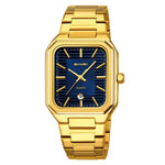 SKMEI 9373 Stainless Steel Strap Quartz Watch with Calendar Function Business Men Analog Display Wristwatch
