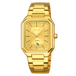 SKMEI 9373 Stainless Steel Strap Quartz Watch with Calendar Function Business Men Analog Display Wristwatch