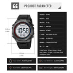 SKMEI 2513 For Men Multi-Function Digital Watch Alarm Clock Stopwatch Electronic Wristwatch with EL Backlight