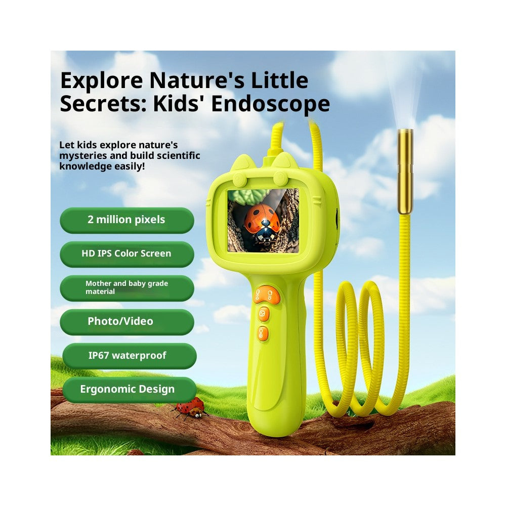 G21 2.4 Inch IPS Screen Kids Endoscope with LED Light 2MP Science Borescope Camera Children Gift