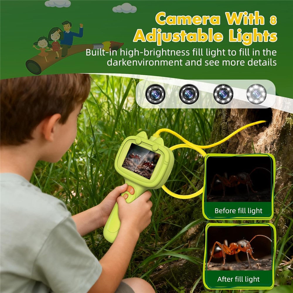 G21 2.4 Inch IPS Screen Kids Endoscope with LED Light 2MP Science Borescope Camera Children Gift