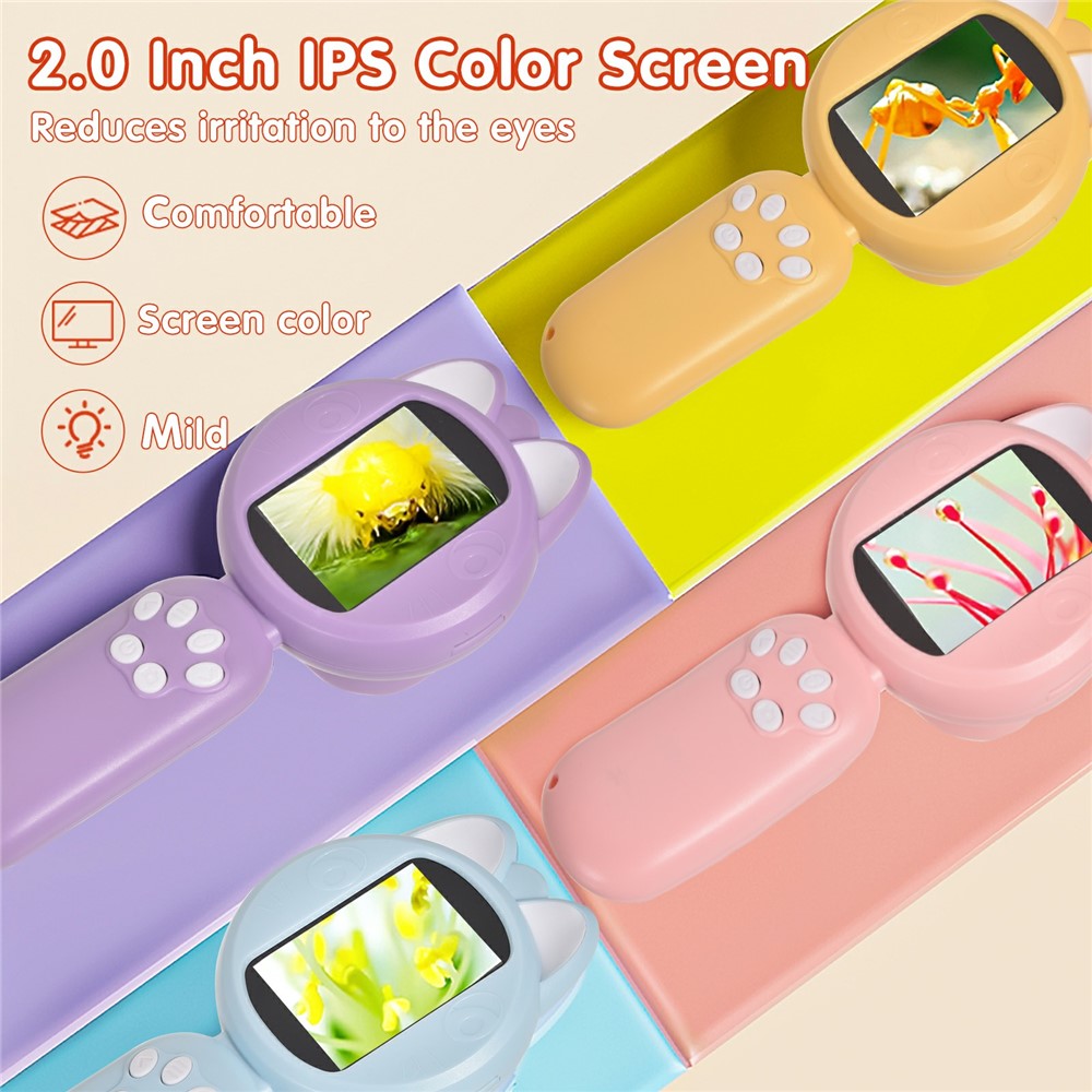 XM020A Digital Microscope for Kids 2.0 Inch IPS Color Screen Magnifier 4X Zoom LED Illumination STEM Learning Tool