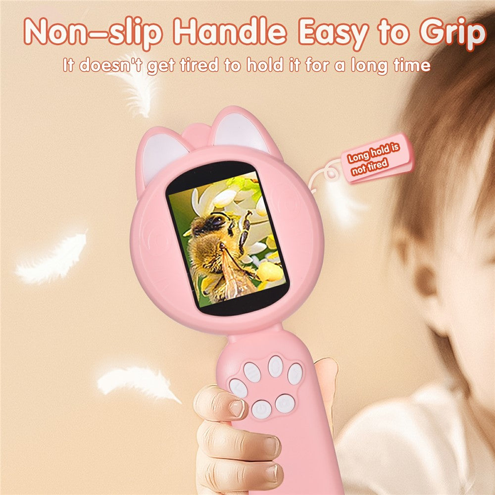 XM020A Digital Microscope for Kids 2.0 Inch IPS Color Screen Magnifier 4X Zoom LED Illumination STEM Learning Tool