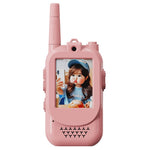 Video Walkie Talkie for Kids, 2-Pack, Real-Time Video Communication, Long Range 150-500m, Auto-Pairing, Voice Effects