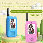 D3 1Pair 2.0 Inch Screen Kids Video Intercom Power-On Auto Pair Walkie Talkie with Voice Changing Function