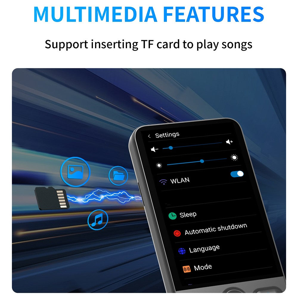 T13 2,8-tommers smarttranslator med 138 sprog, Wi-Fi, fotooptagelse, stemmeoversættelse, offlineoversættelse, 1 GB RAM, 8 GB lagerplads og ChatGPT