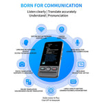T13 2,8-tommers smarttranslator med 138 sprog, Wi-Fi, fotooptagelse, stemmeoversættelse, offlineoversættelse, 1 GB RAM, 8 GB lagerplads og ChatGPT