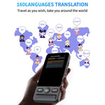 T13 2,8-tommers smarttranslator med 138 sprog, Wi-Fi, fotooptagelse, stemmeoversættelse, offlineoversættelse, 1 GB RAM, 8 GB lagerplads og ChatGPT