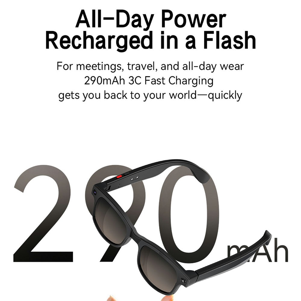 G2 8MP AI Smart Photo Glasses Anti-Shake First-Person View Glasses with Translation Video Recording Interchangeable Lens