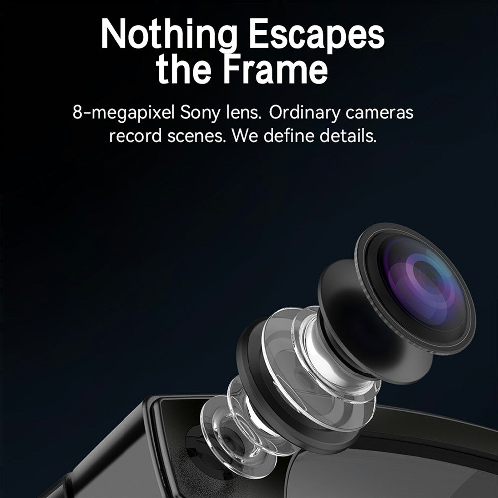 G2 8MP AI Smart Photo Glasses Anti-Shake First-Person View Glasses with Translation Video Recording Interchangeable Lens