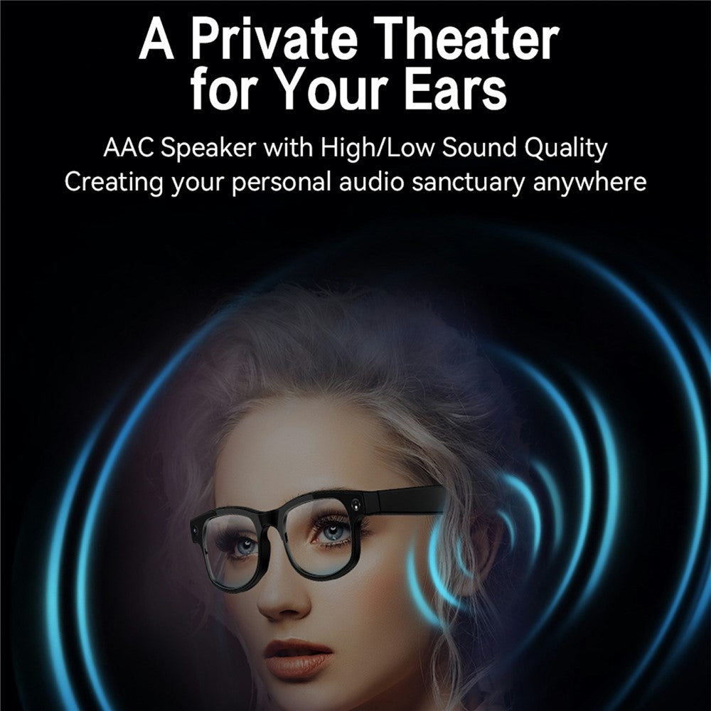 G2 8MP AI Smart Photo Glasses Anti-Shake First-Person View Glasses with Translation Video Recording Interchangeable Lens