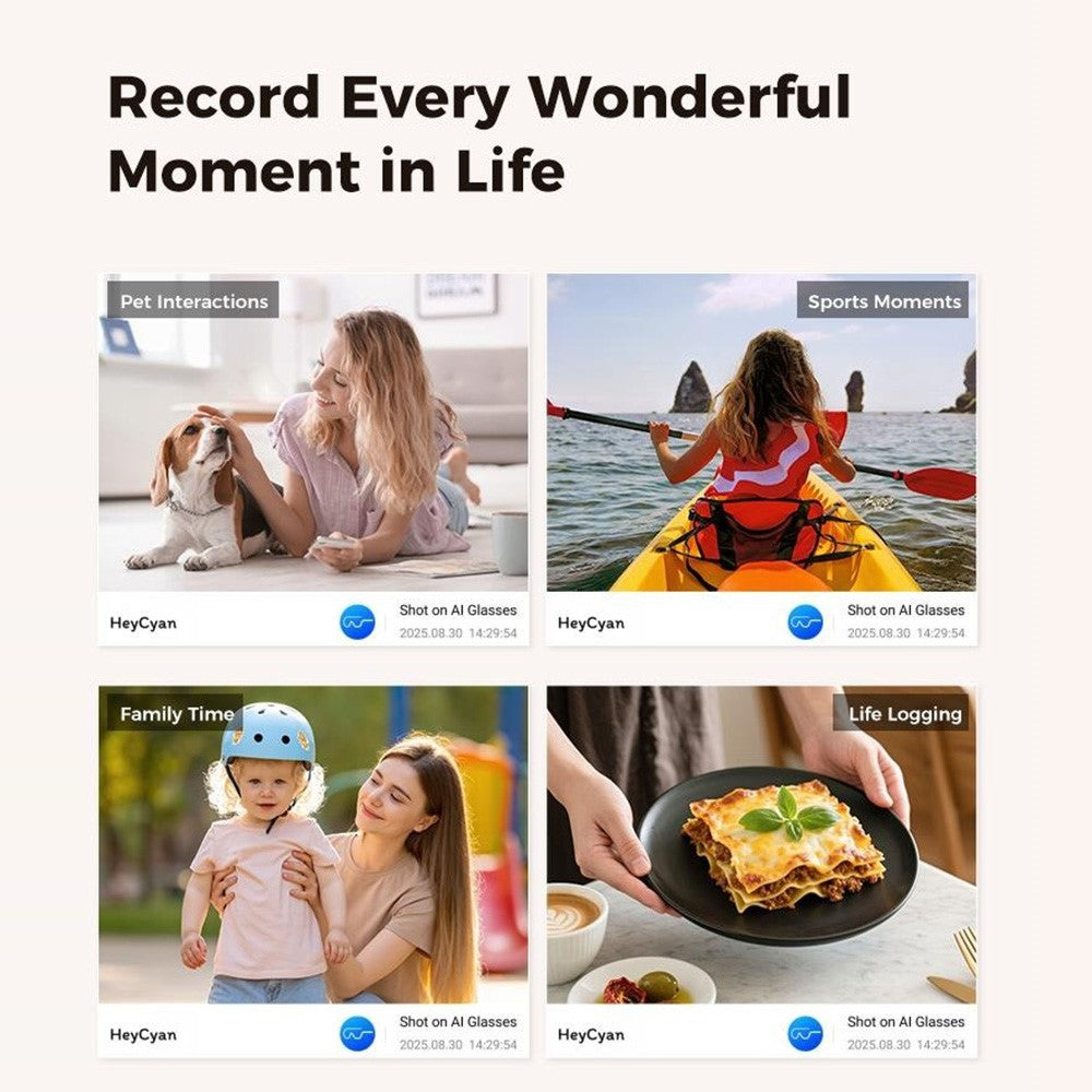 M02ULTRA IP54 Waterproof 8MP AI Smart Glasses with Charging Case 4K Shooting Translation Glasses with Interchangeable Lenses