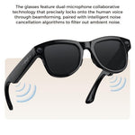 M02ULTRA IP54 Waterproof 8MP AI Smart Glasses with Charging Case 4K Shooting Translation Glasses with Interchangeable Lenses