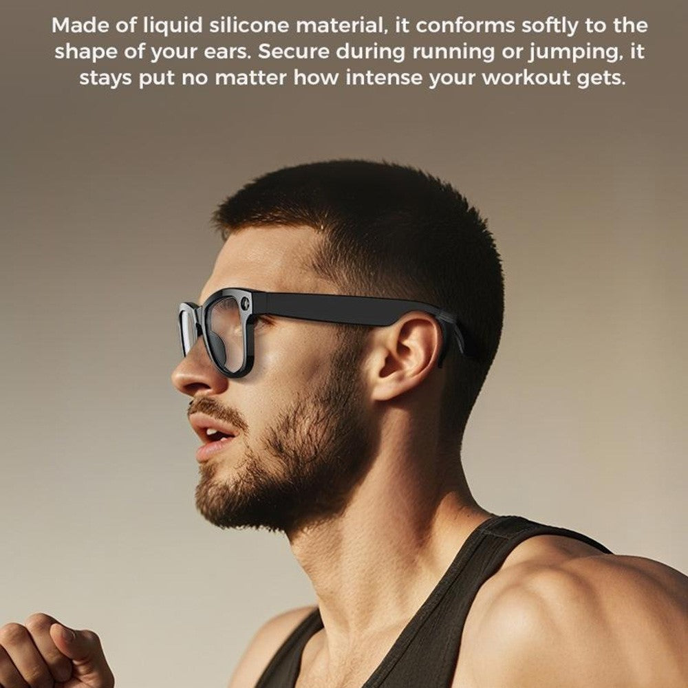 M02ULTRA IP54 Waterproof 8MP AI Smart Glasses with Charging Case 4K Shooting Translation Glasses with Interchangeable Lenses