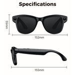 M02ULTRA IP54 Waterproof 8MP AI Smart Glasses with Charging Case 4K Shooting Translation Glasses with Interchangeable Lenses