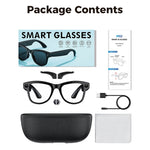 M02ULTRA IP54 Waterproof 8MP AI Smart Glasses with Charging Case 4K Shooting Translation Glasses with Interchangeable Lenses