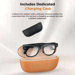 M02ULTRA IP54 Waterproof 8MP AI Smart Glasses with Charging Case 4K Shooting Translation Glasses with Interchangeable Lenses