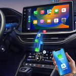 M49 2-i-1 Ai Box Smil-mønster Trådløs Biladapter til Car Play / Android Auto Kablet til Trådløs Konverter