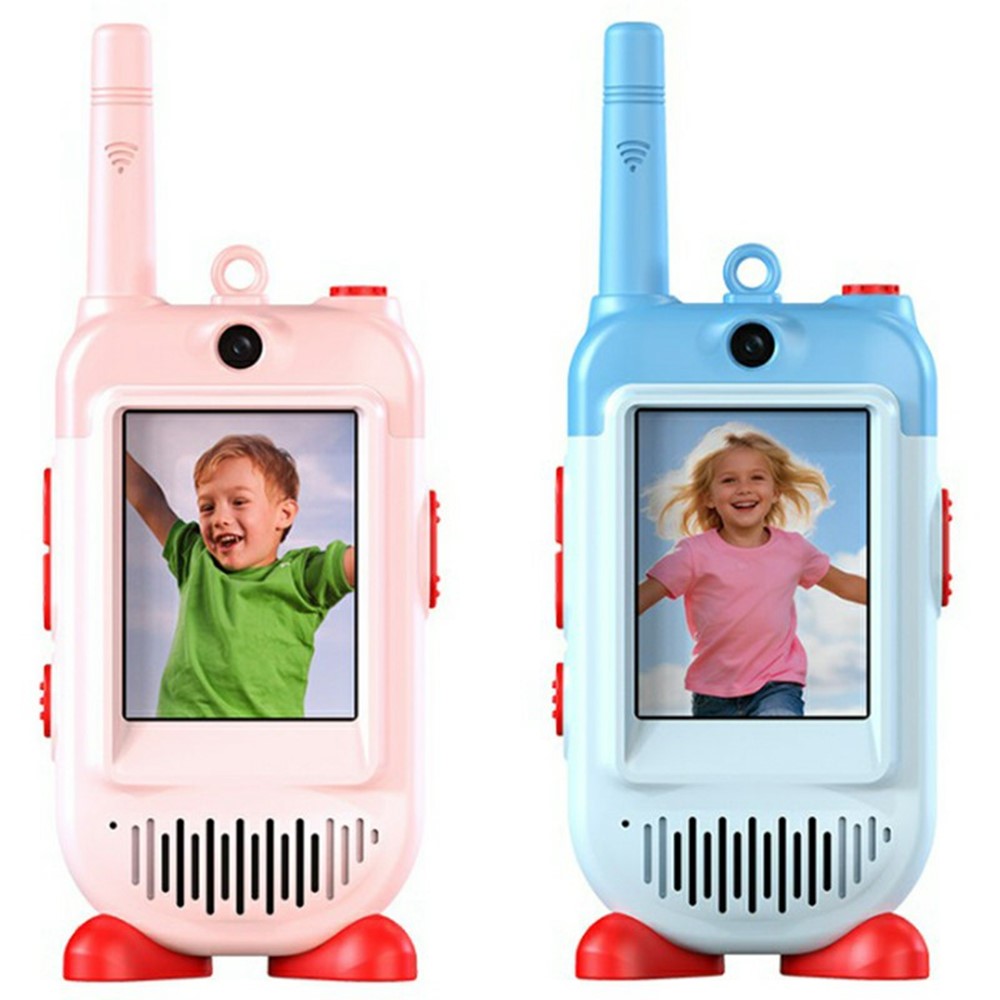 LK-028 1 par 2,0 tommer HD-skærm video-intercom walkie-talkie til børn med clip-on 2,4G trådløs kommunikationsenhed
